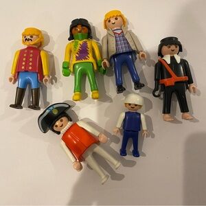 Lot of 6 Vintage Playmobil Geobra People Figures 70s 80s 90s